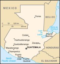 Географическая карта Гватемалы