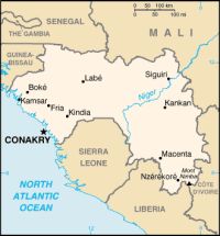 Географическая карта Гвинеи