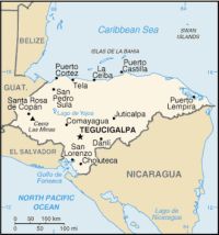 Географическая карта Гондураса