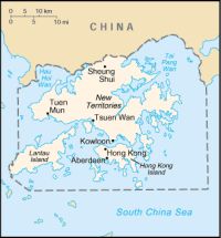 Географическая карта Гонконга