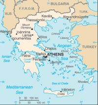 Географическая карта Греции