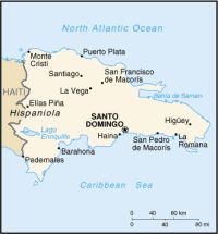Географическая карта Доминиканы