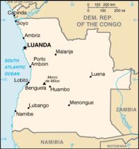 Географическая карта Анголы