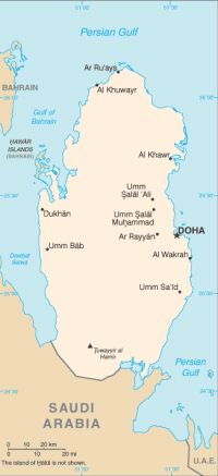 Географическая карта Катара