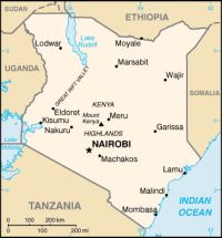 Географическая карта Кении