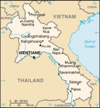 Географическая карта Лаоса