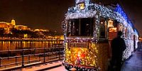 Рождественские трамваи курсируют по Будапешту