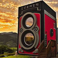 В Южной Корее открыли кафе в виде фотокамеры