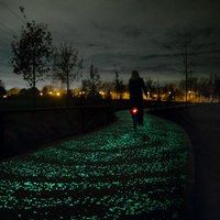 Велосипедная дорожка в Голландии светится как звездное небо