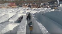 В Польше работает большой снежный лабиринт