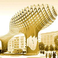 В Севилье установили крупнейший в мире "зонтик" из дерева