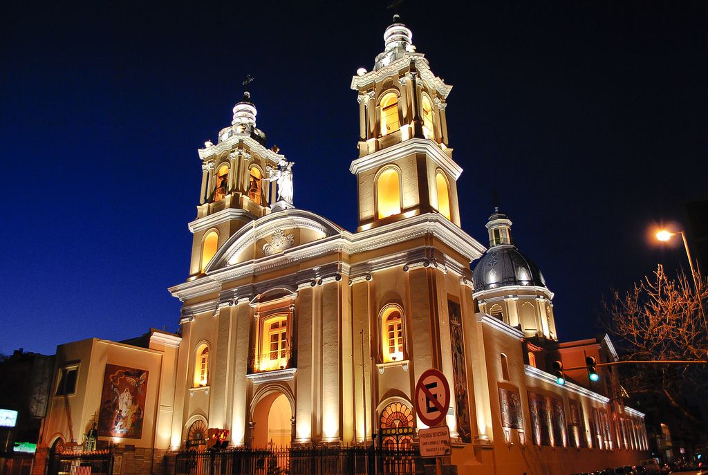 Кафедральный собор Кордобы ночью - Кордоба, Аргентина фото #32181