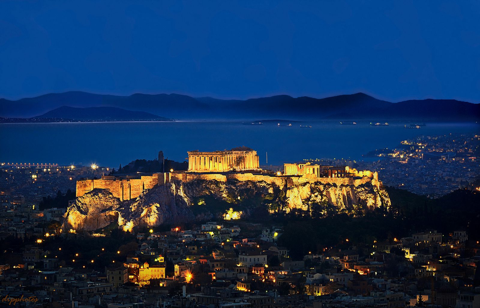 Ночной Акрополь - Афины, Греция фото #32396