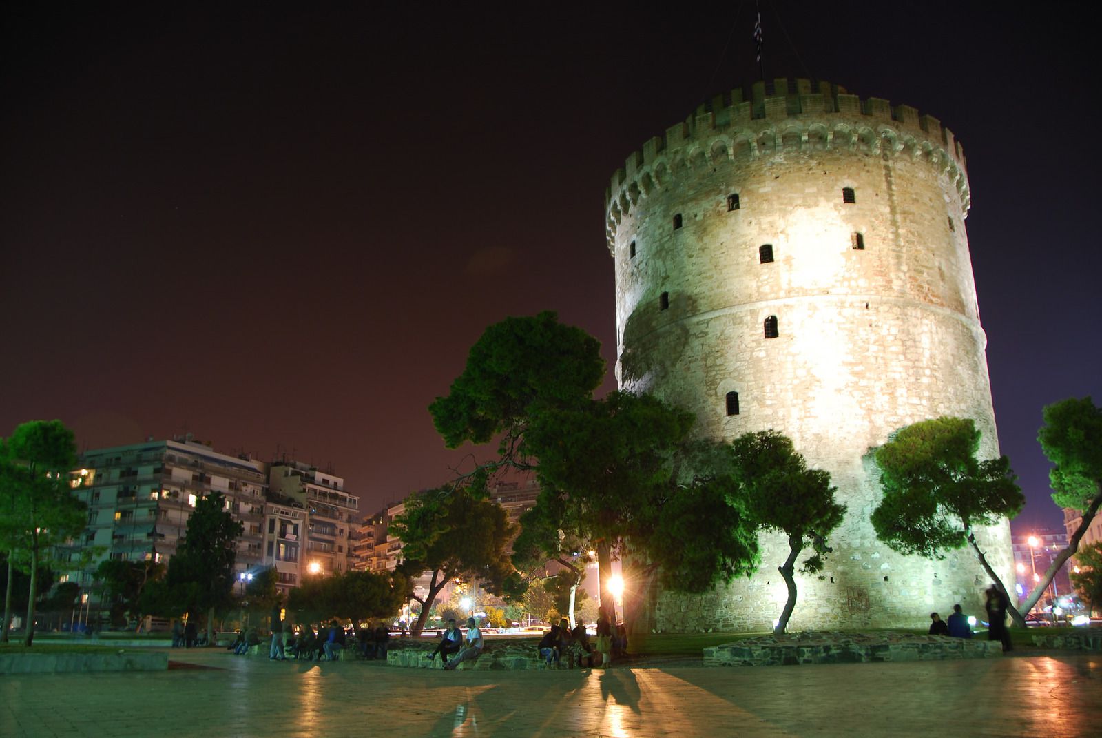 Белая Башня ночью - Салоники, Греция фото #32443