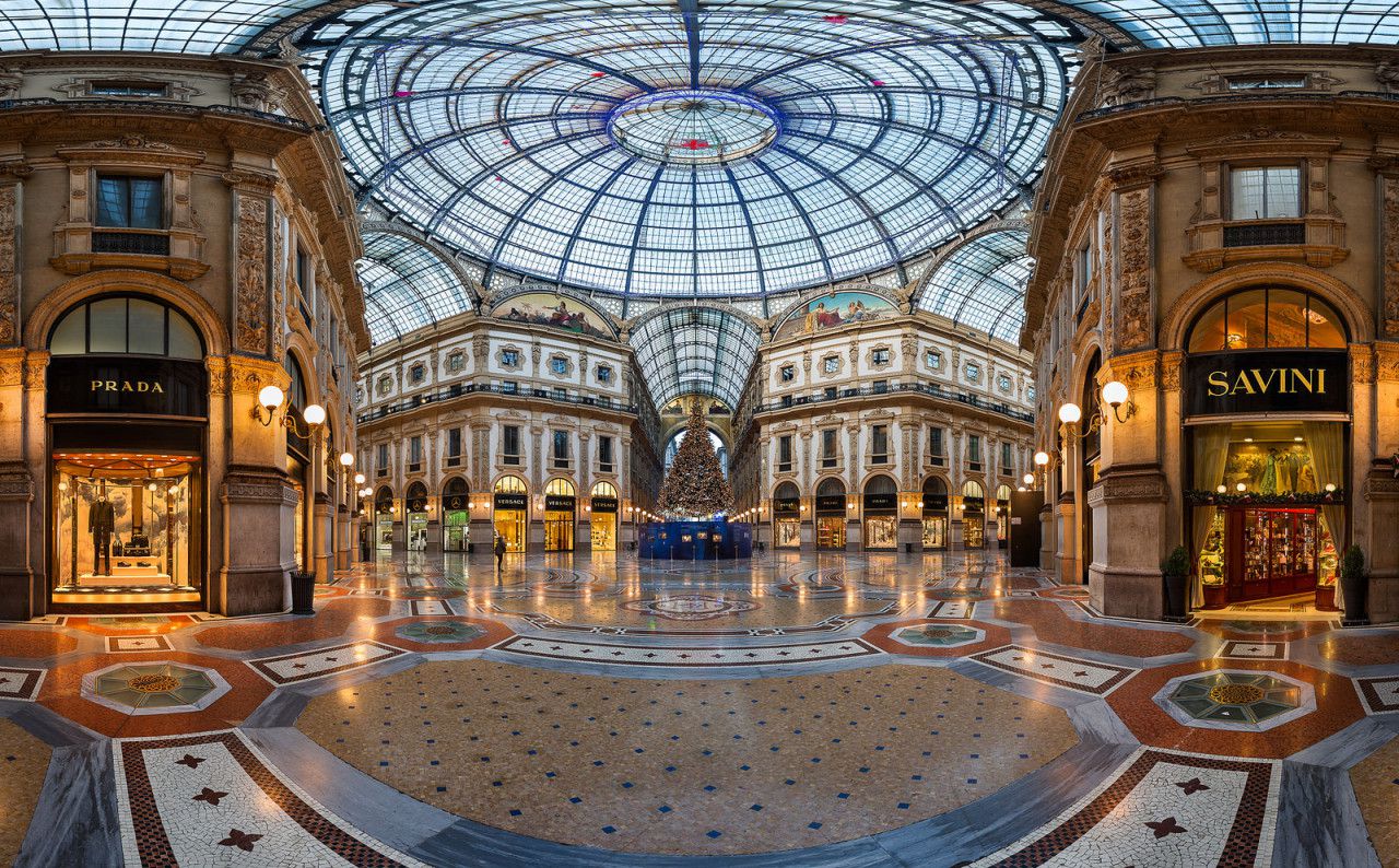 Галерея Виктора Эммануила II панорама - Милан, Италия фото #32322