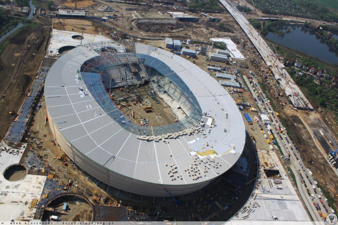 Строительство стадиона на стадии завершения - Вроцлав, Польша фото #5107