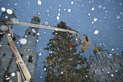 Украшение Рождественской елки в центре Москвы - Москва, Россия фото #2606